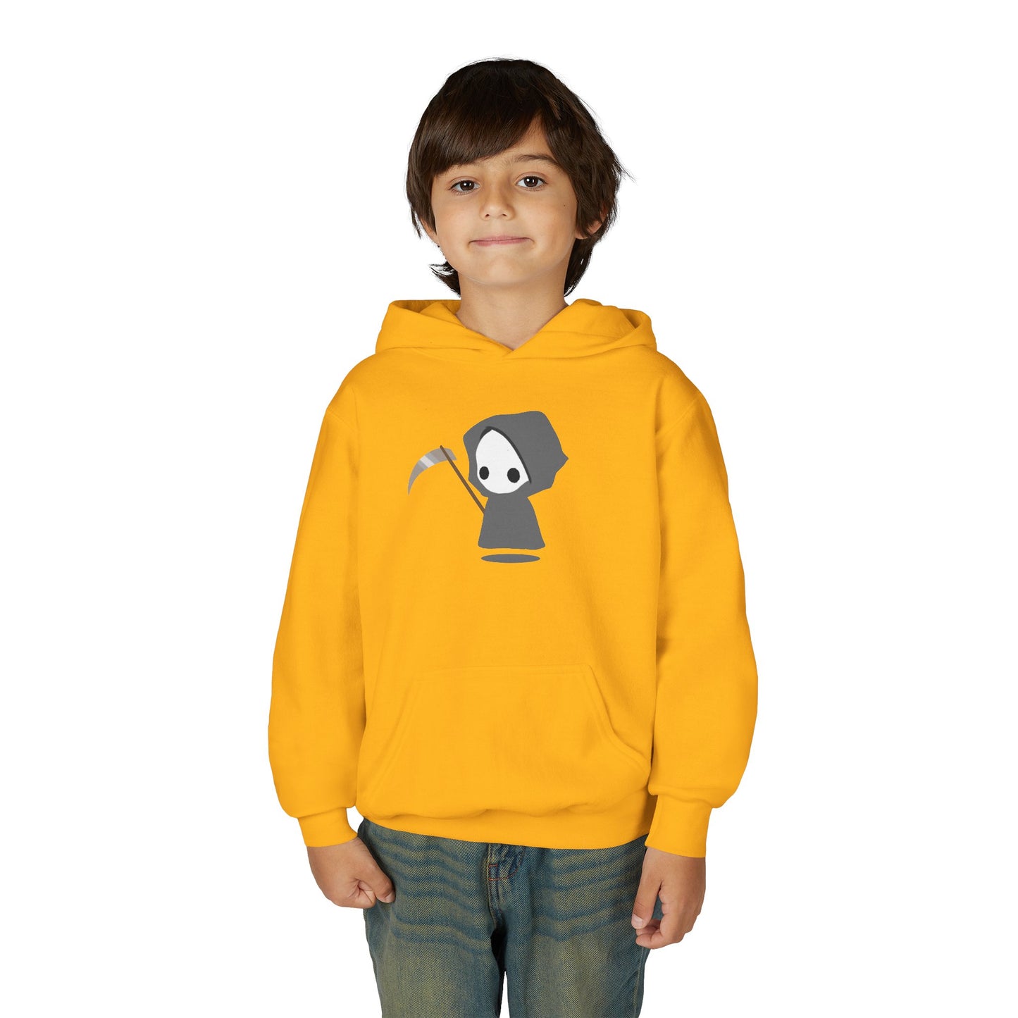 Cute Reaper: Youth Heavy Blend Hooded Sweatshirt