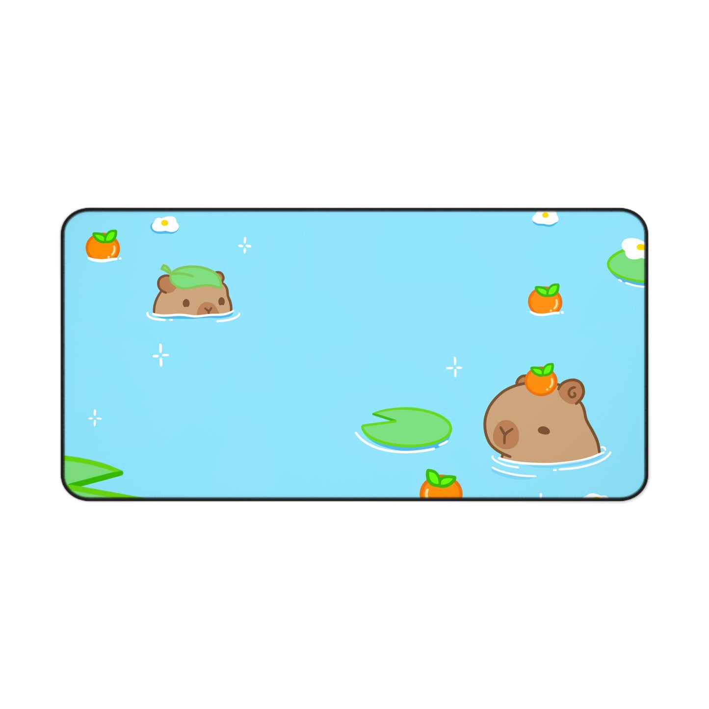 Capybara Pond Desk Mat