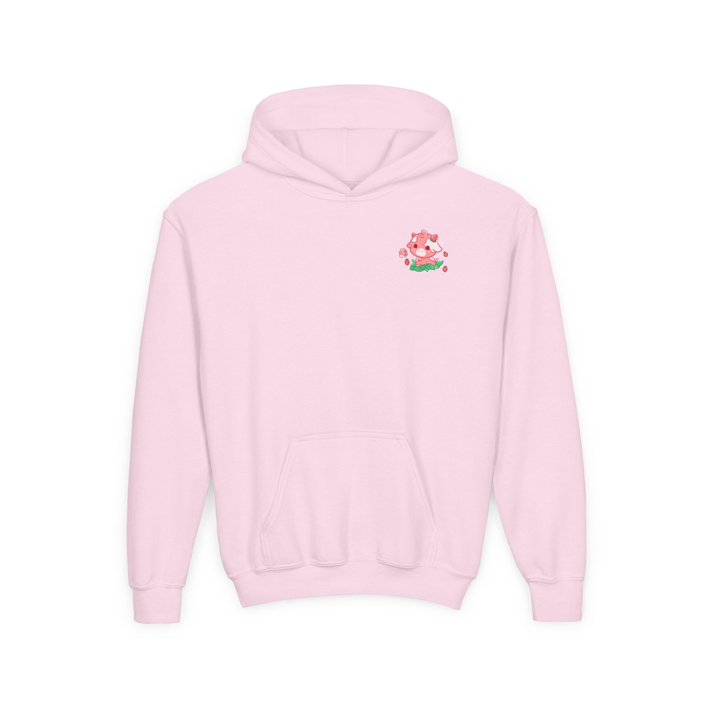 Strawberry Cow: Youth Heavy Blend Hooded Sweatshirt