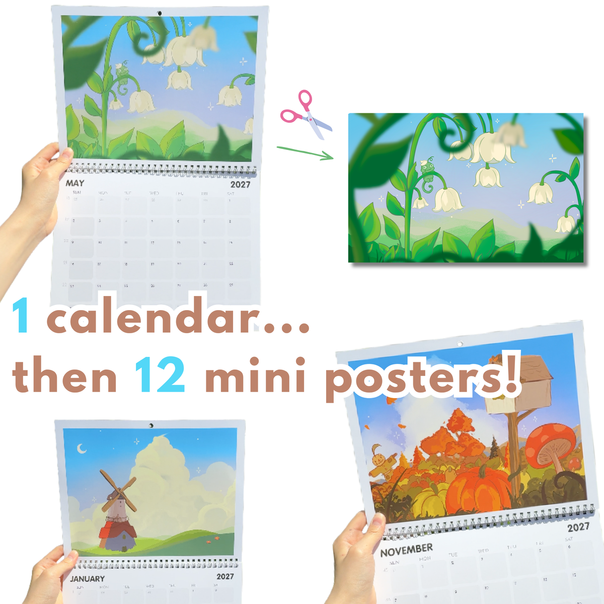 Chameleon Calendar 2027 (US & Canada)