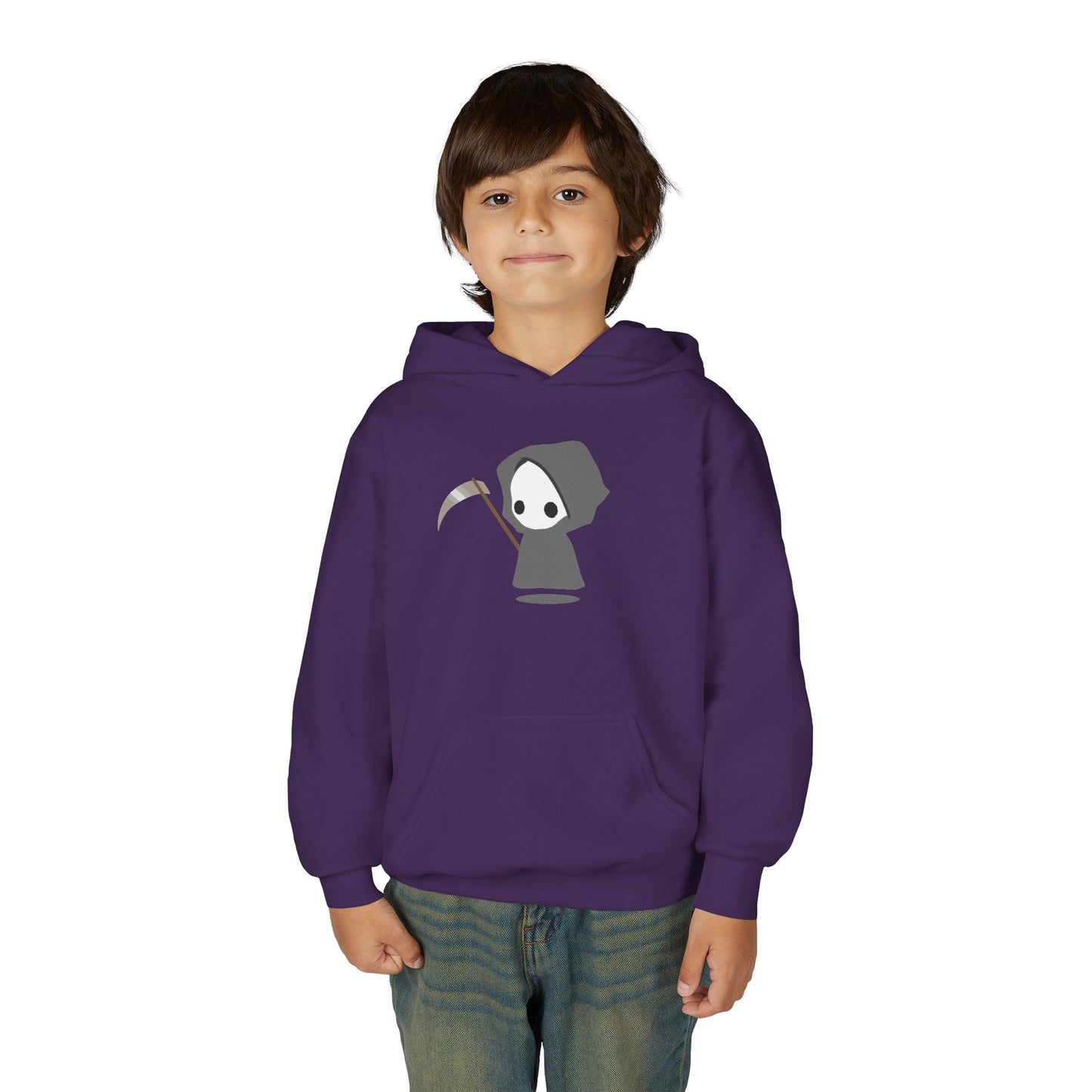 Cute Reaper: Youth Heavy Blend Hooded Sweatshirt