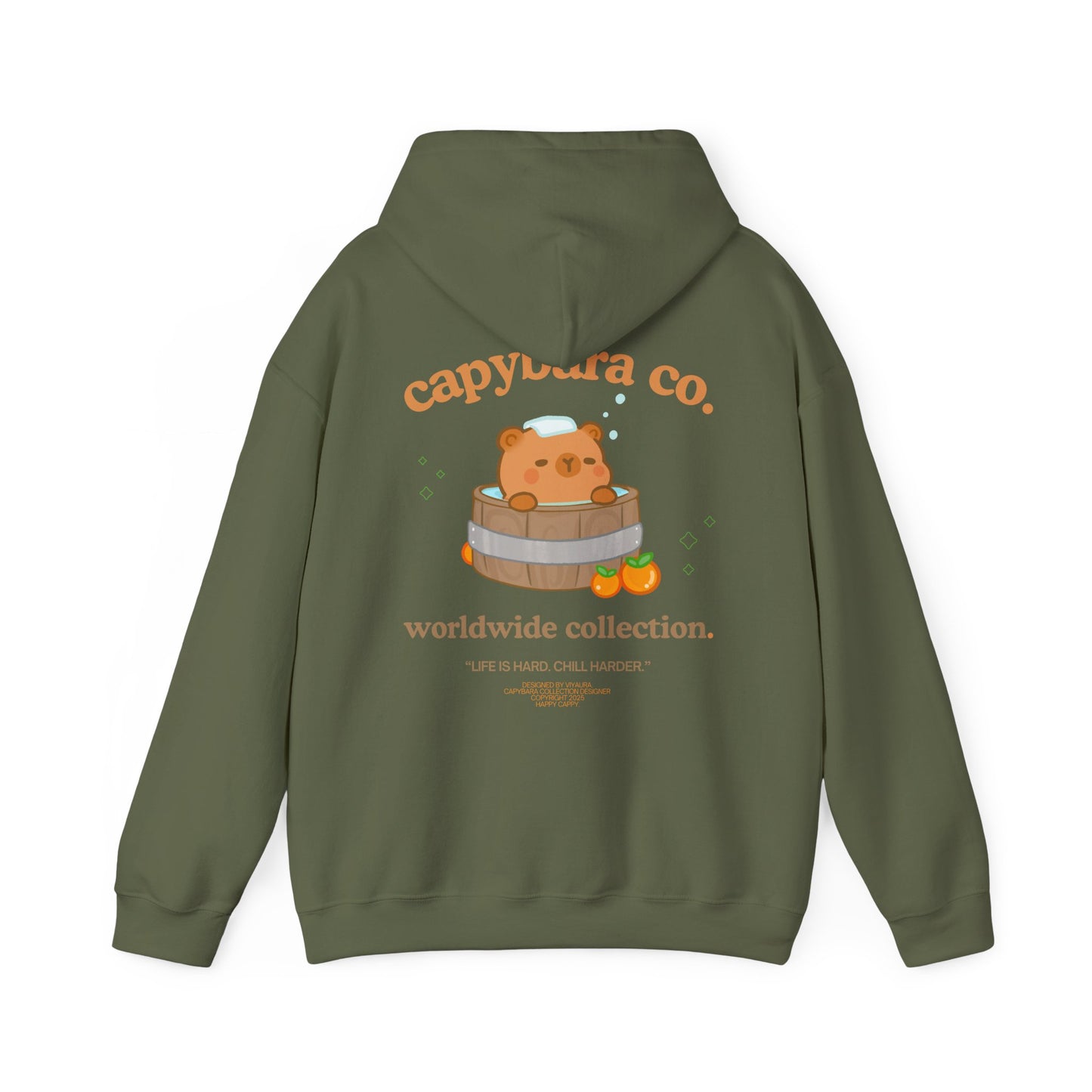capybara in bath hoodie