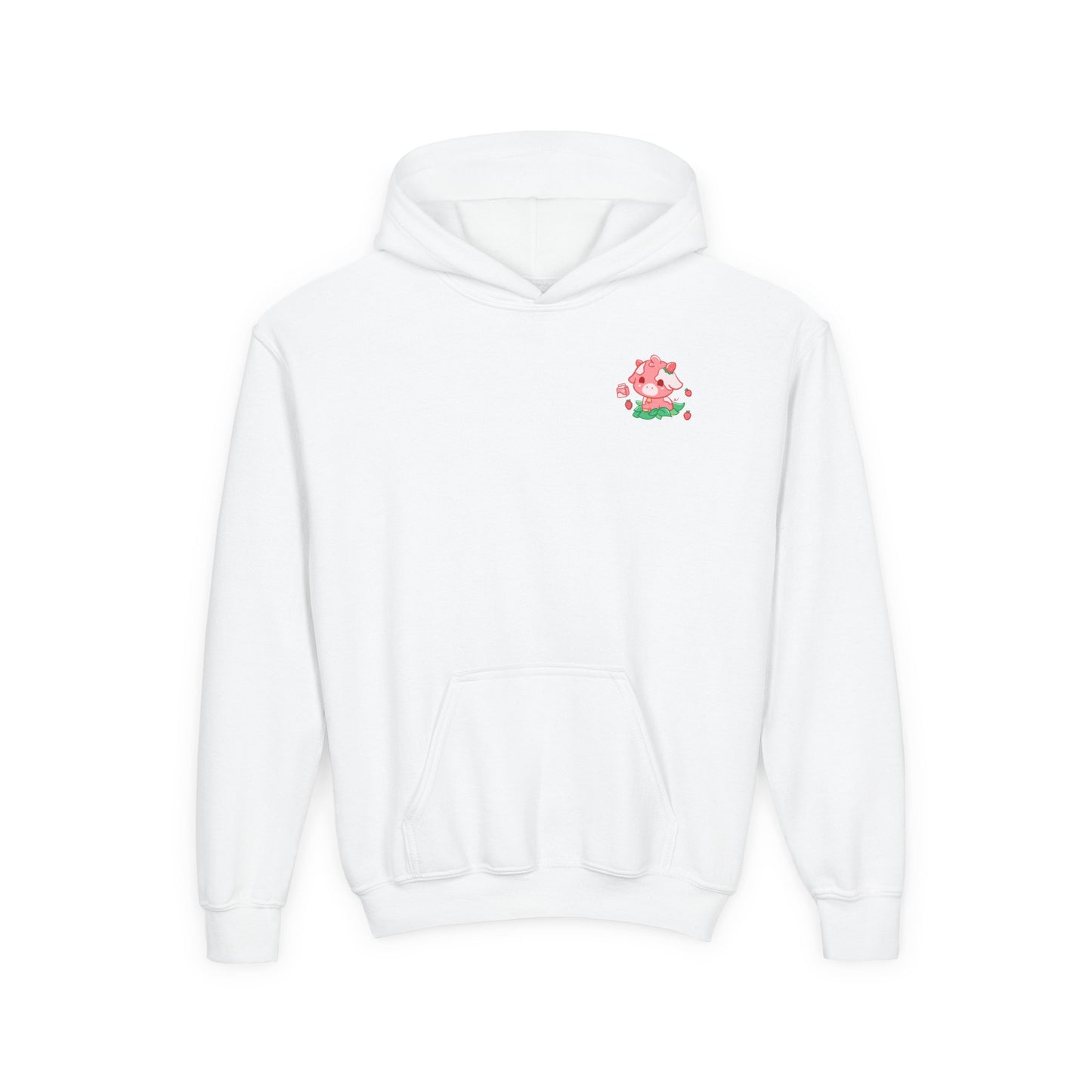 Strawberry Cow: Youth Heavy Blend Hooded Sweatshirt