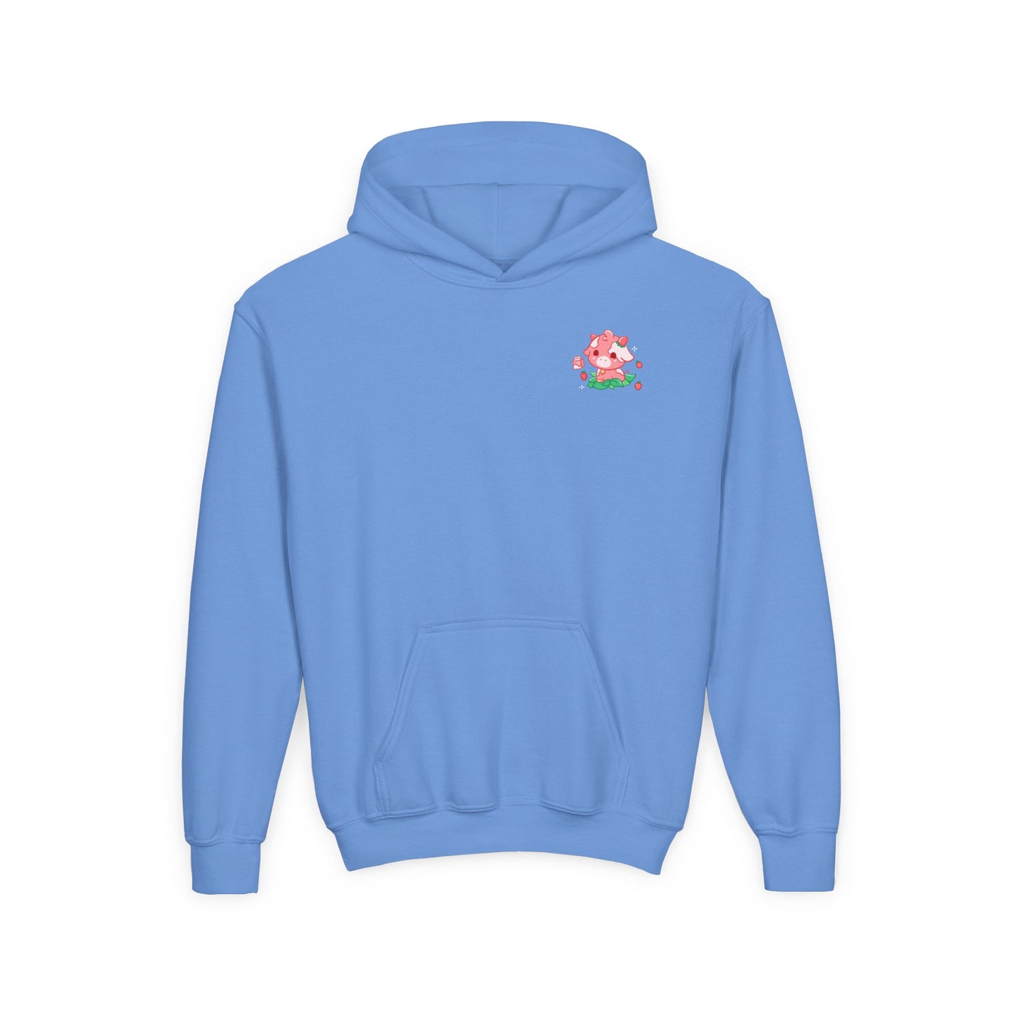 Strawberry Cow: Youth Heavy Blend Hooded Sweatshirt