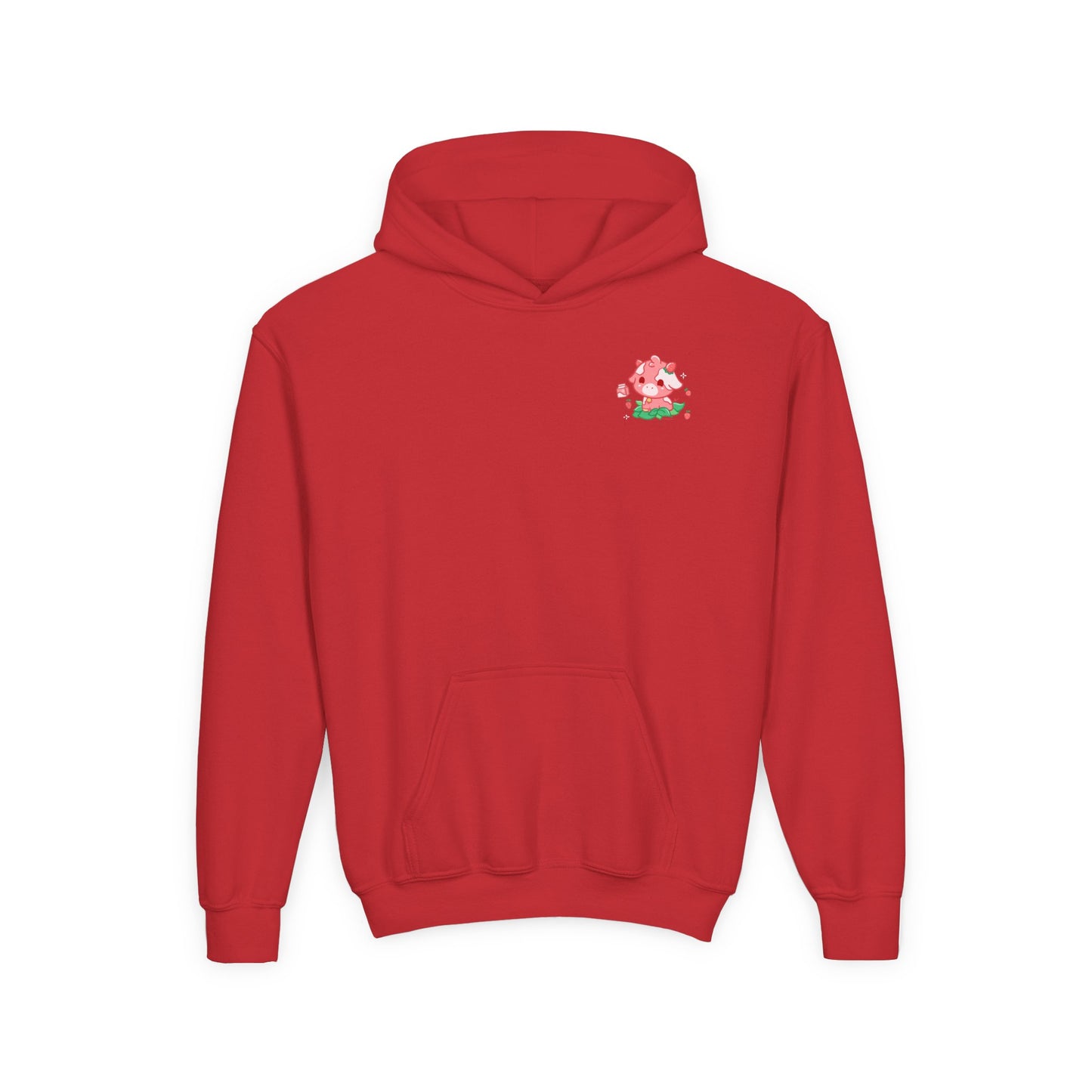 Strawberry Cow: Youth Heavy Blend Hooded Sweatshirt
