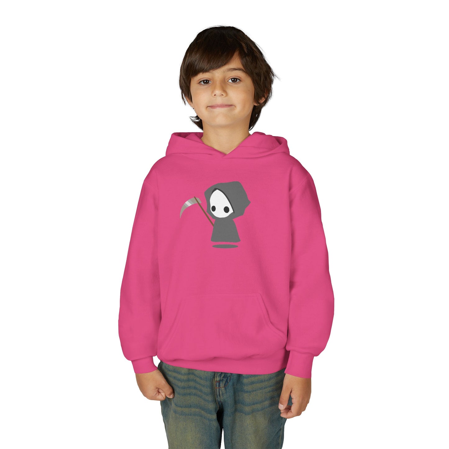 Cute Reaper: Youth Heavy Blend Hooded Sweatshirt