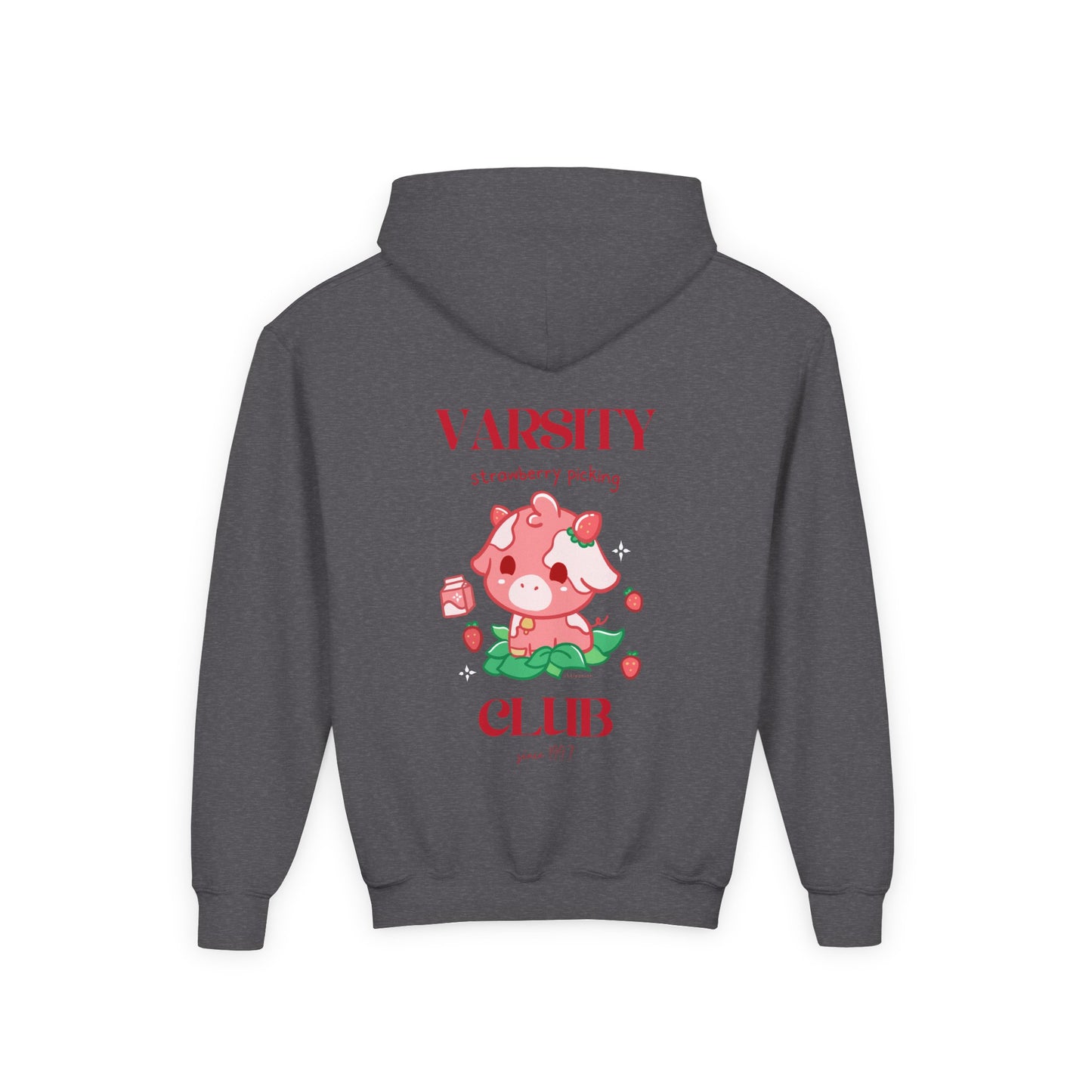 Strawberry Cow: Youth Heavy Blend Hooded Sweatshirt