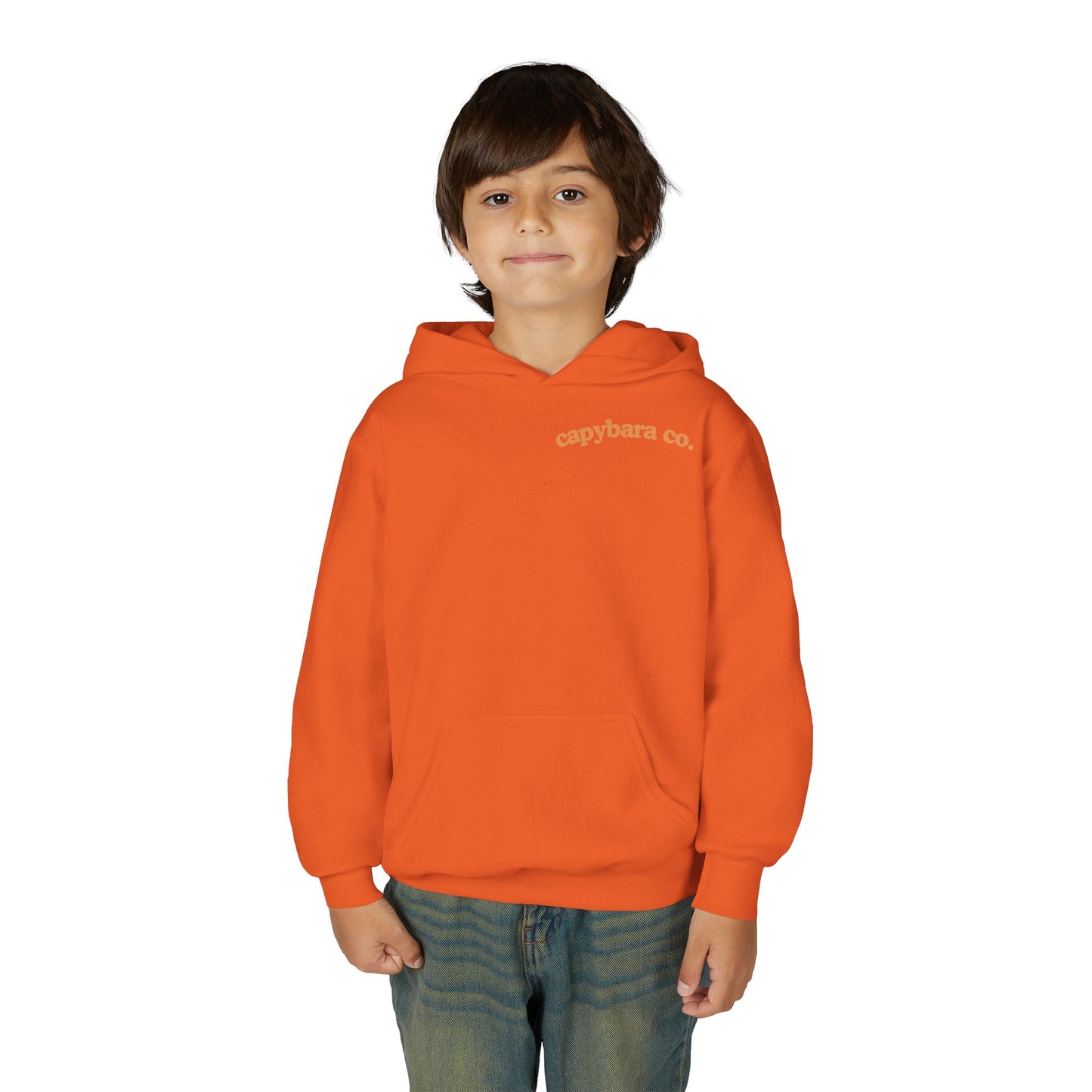 Capybara Bath: Youth Heavy Blend Hooded Sweatshirt