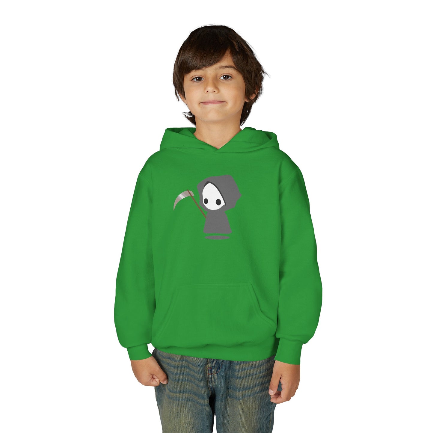 Cute Reaper: Youth Heavy Blend Hooded Sweatshirt