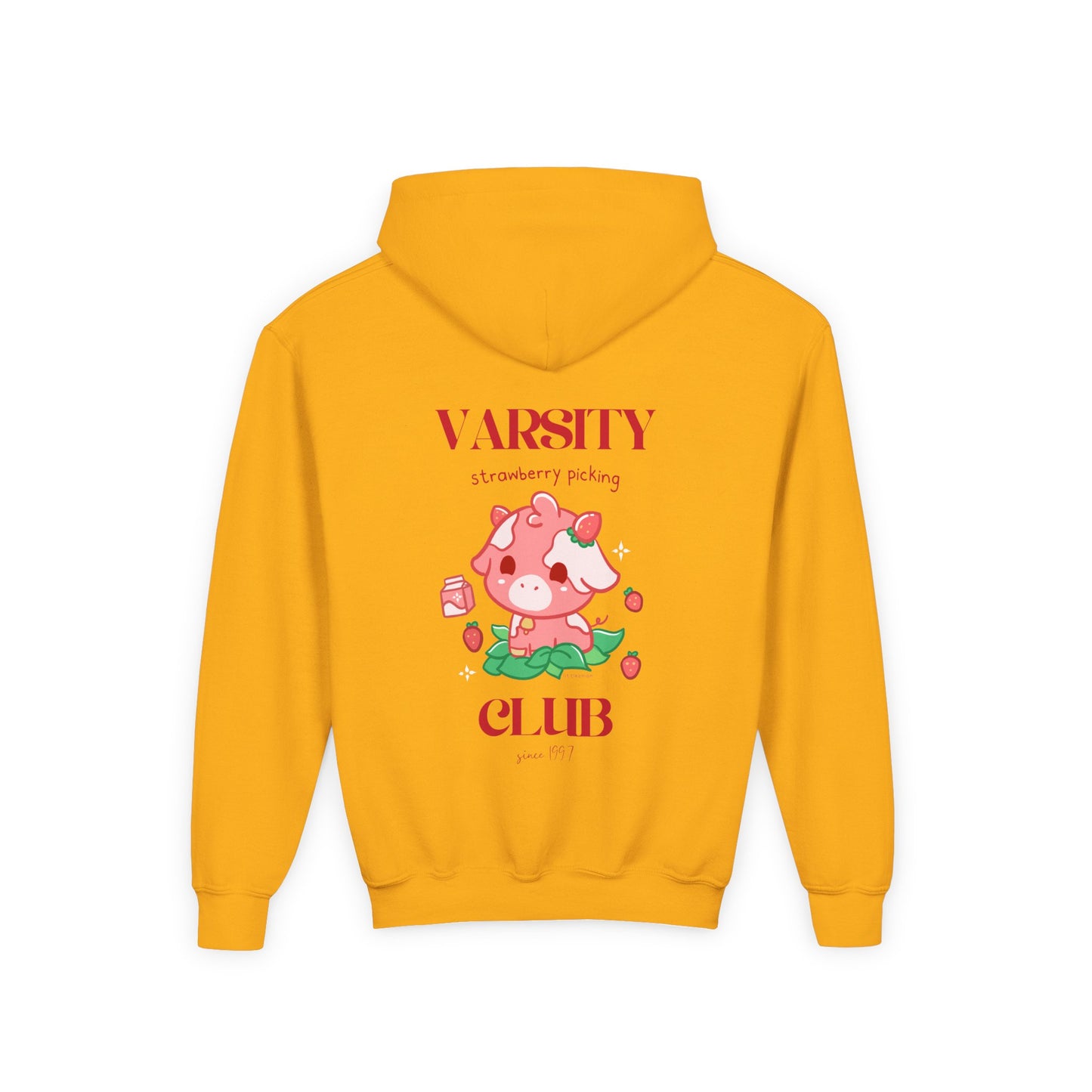 Strawberry Cow: Youth Heavy Blend Hooded Sweatshirt