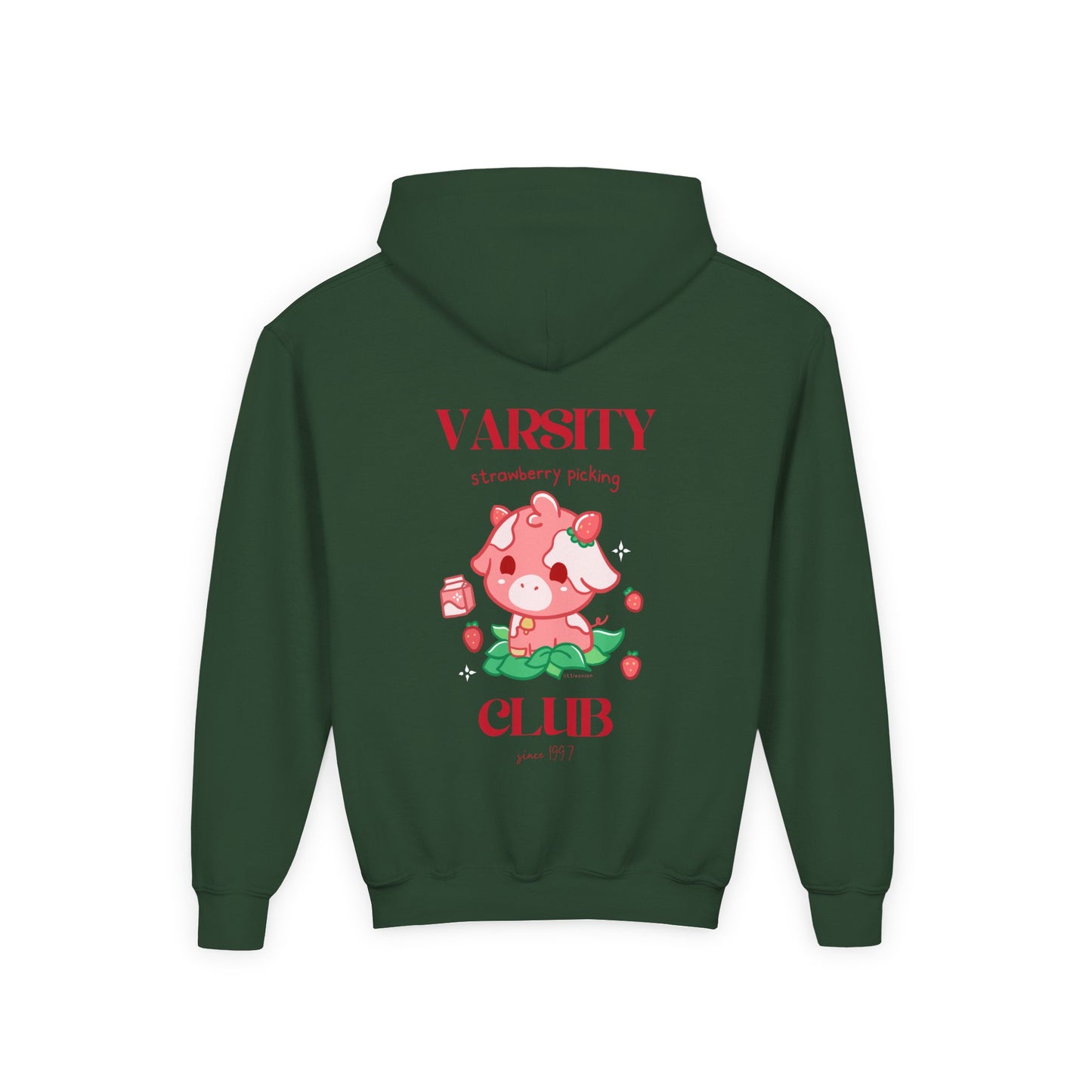 Strawberry Cow: Youth Heavy Blend Hooded Sweatshirt