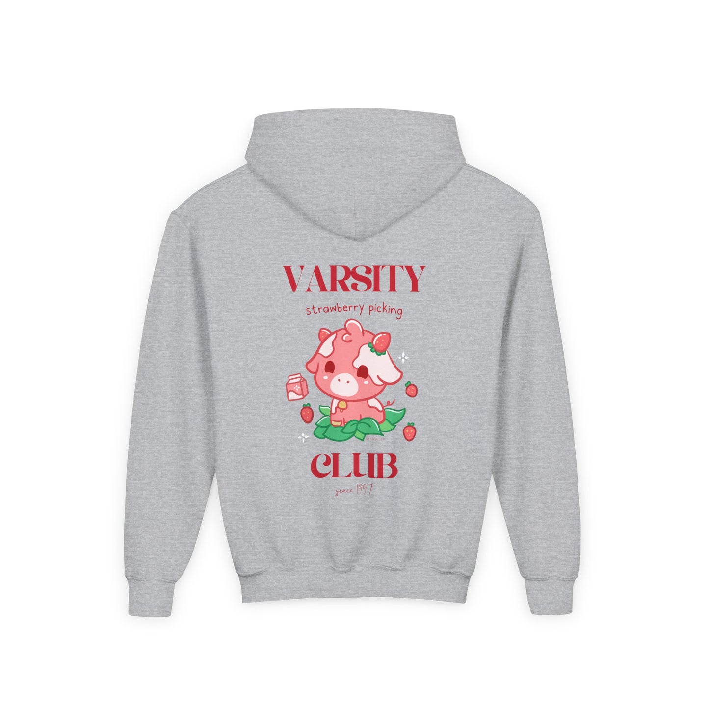 Strawberry Cow: Youth Heavy Blend Hooded Sweatshirt