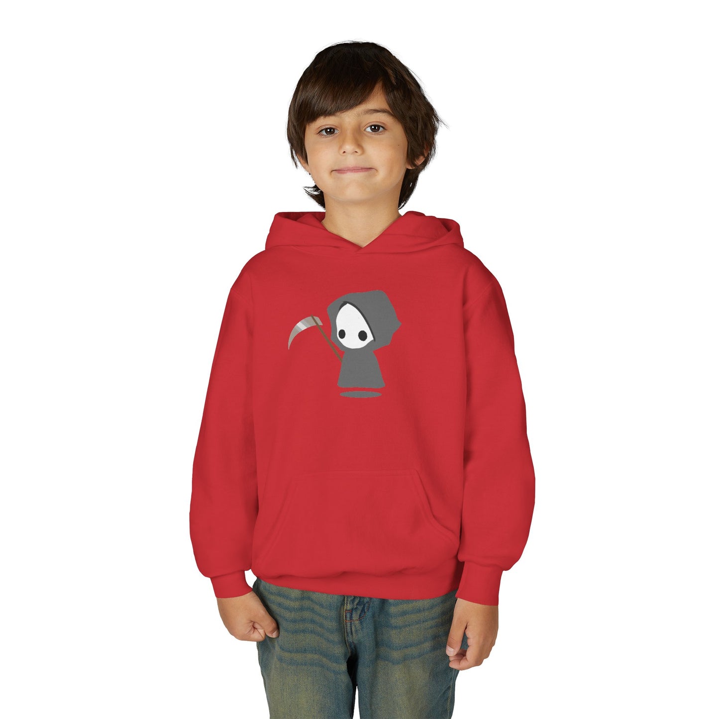 Cute Reaper: Youth Heavy Blend Hooded Sweatshirt