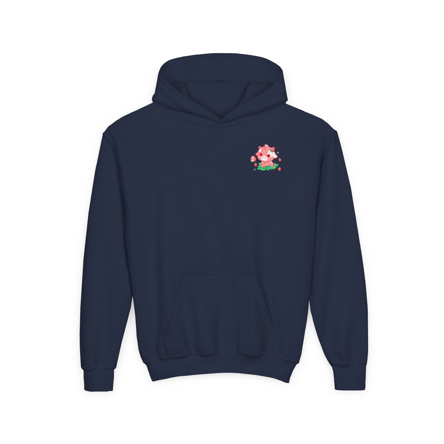 Strawberry Cow: Youth Heavy Blend Hooded Sweatshirt