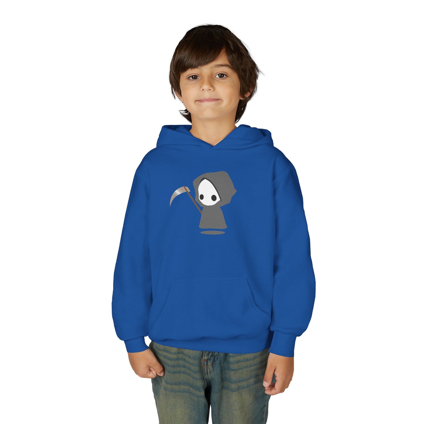 Cute Reaper: Youth Heavy Blend Hooded Sweatshirt