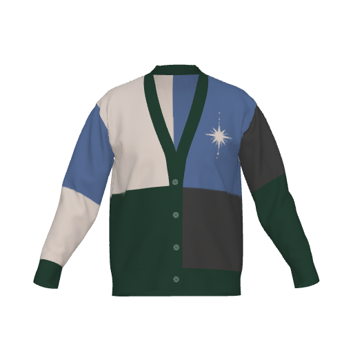 Dark Patched Star Cardigan