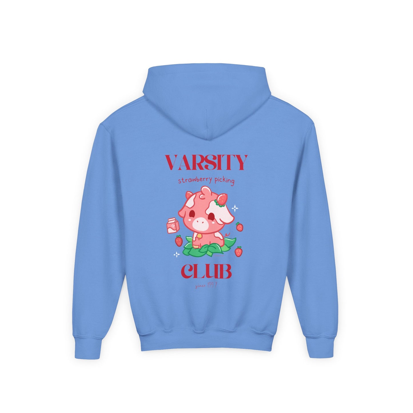 Strawberry Cow: Youth Heavy Blend Hooded Sweatshirt