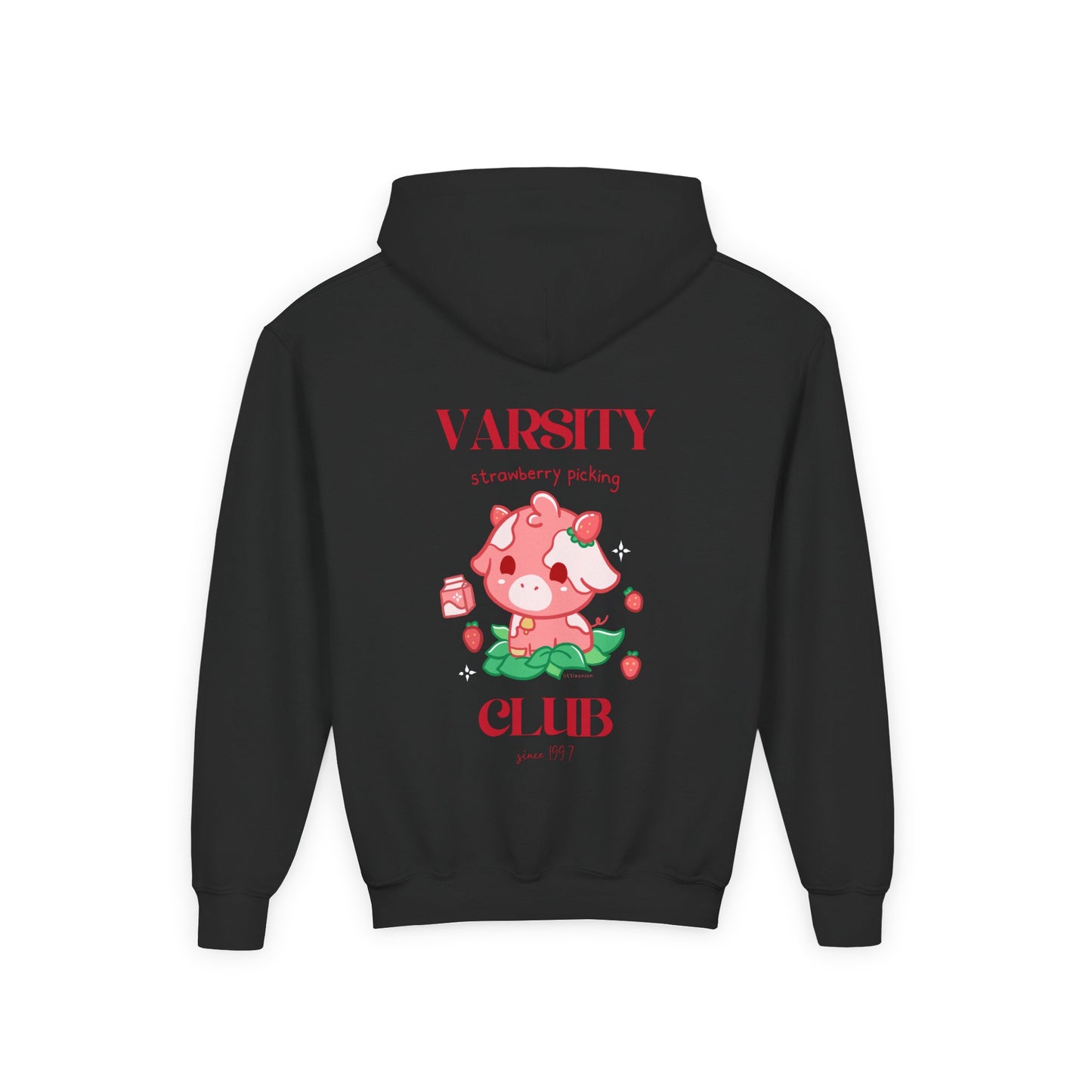 Strawberry Cow: Youth Heavy Blend Hooded Sweatshirt