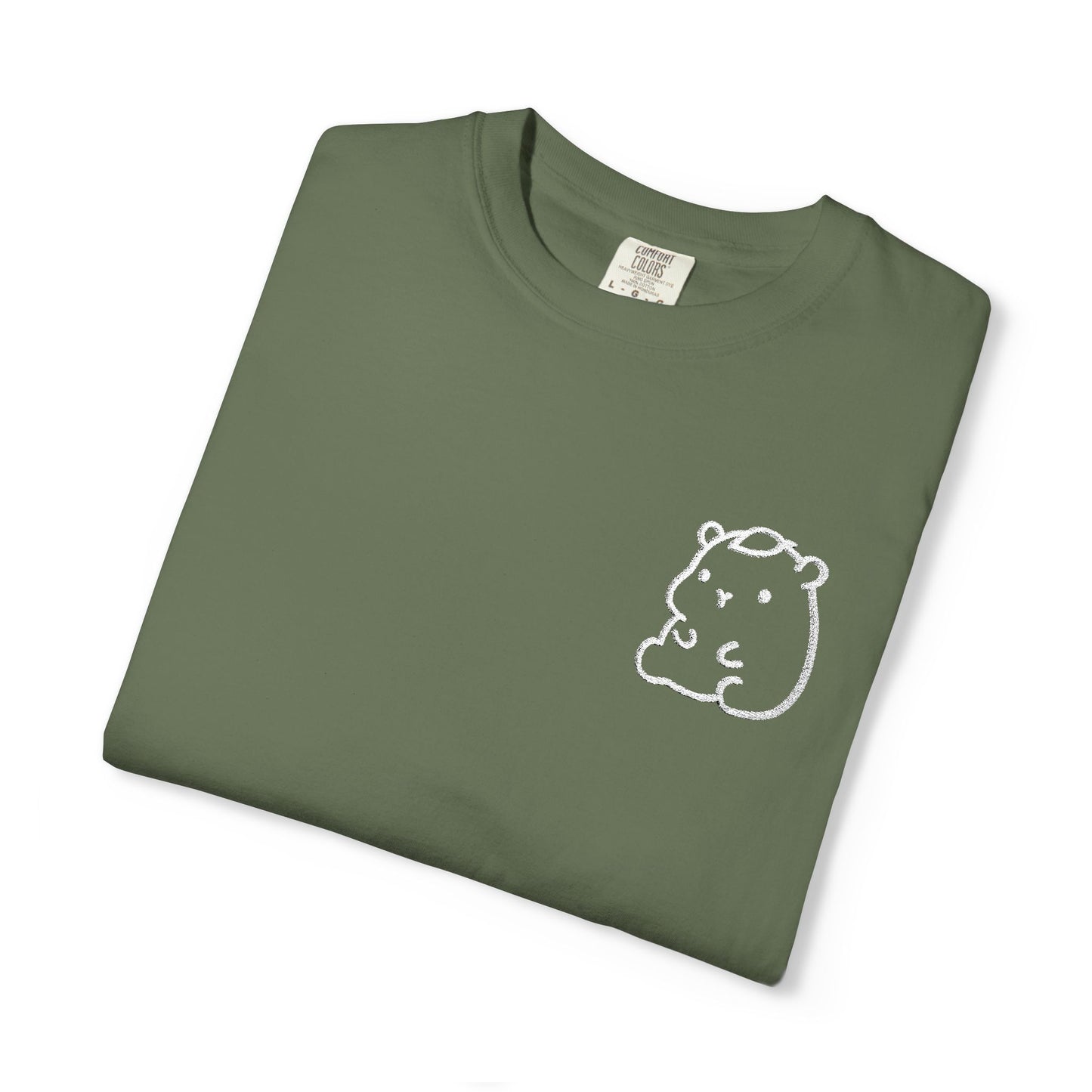 cute capy embroidery tshirt