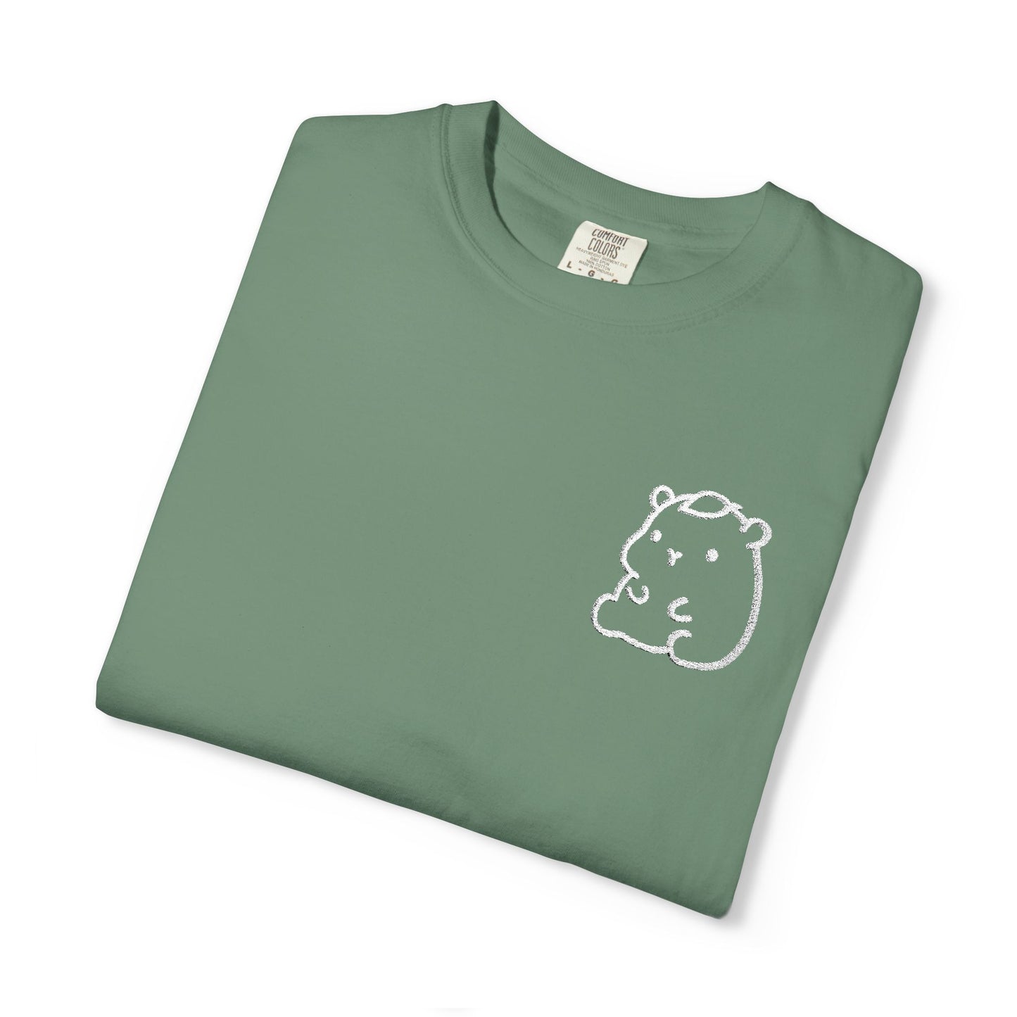 cute capy embroidery tshirt
