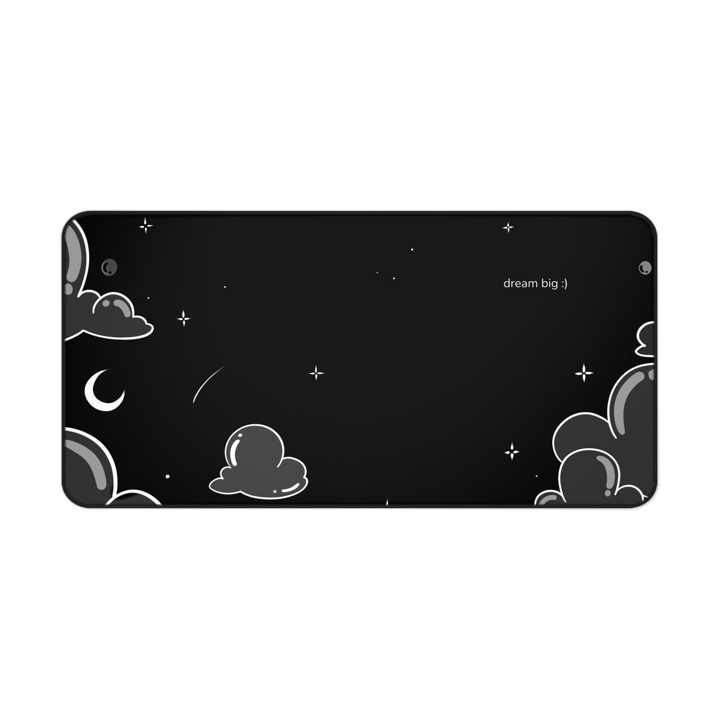Bubble Cloud (dark) Desk Mat