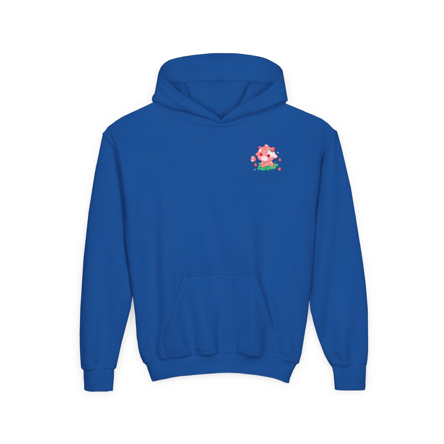 Strawberry Cow: Youth Heavy Blend Hooded Sweatshirt
