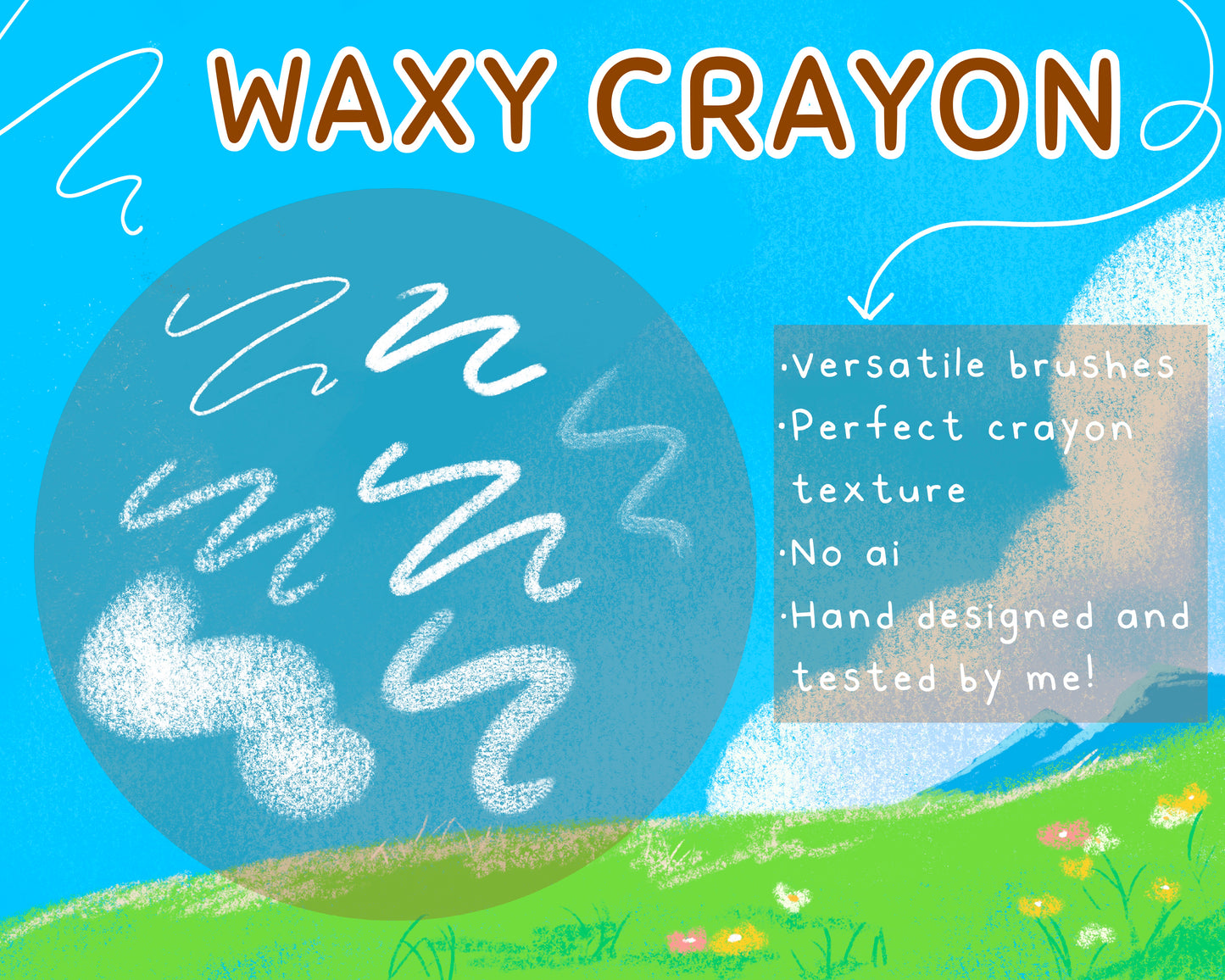 Waxy Crayon Brush Set