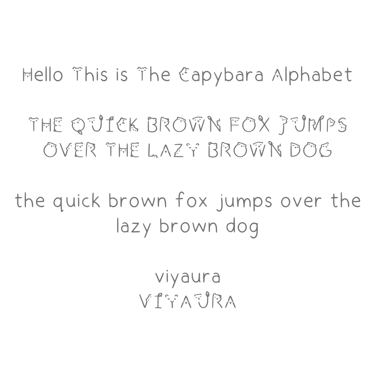 Capybara Lettering Capybara Font – viyaura