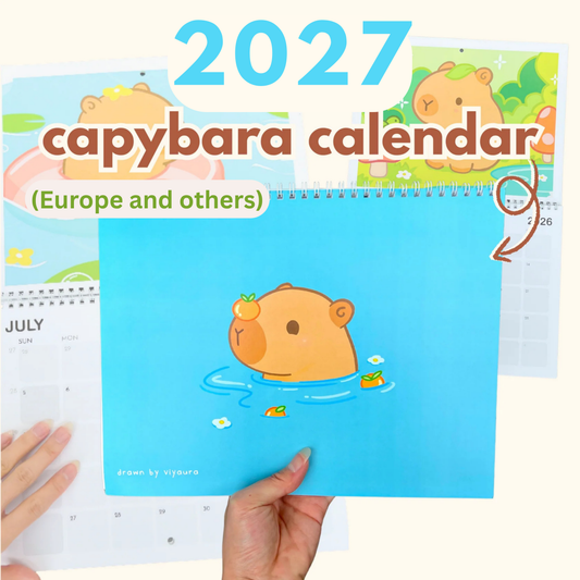 Capybara Calendar 2027 (EU & Others)