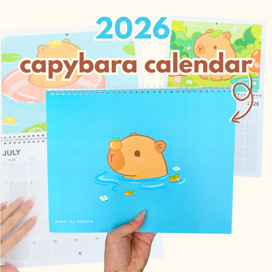 Capybara Calendar 2026