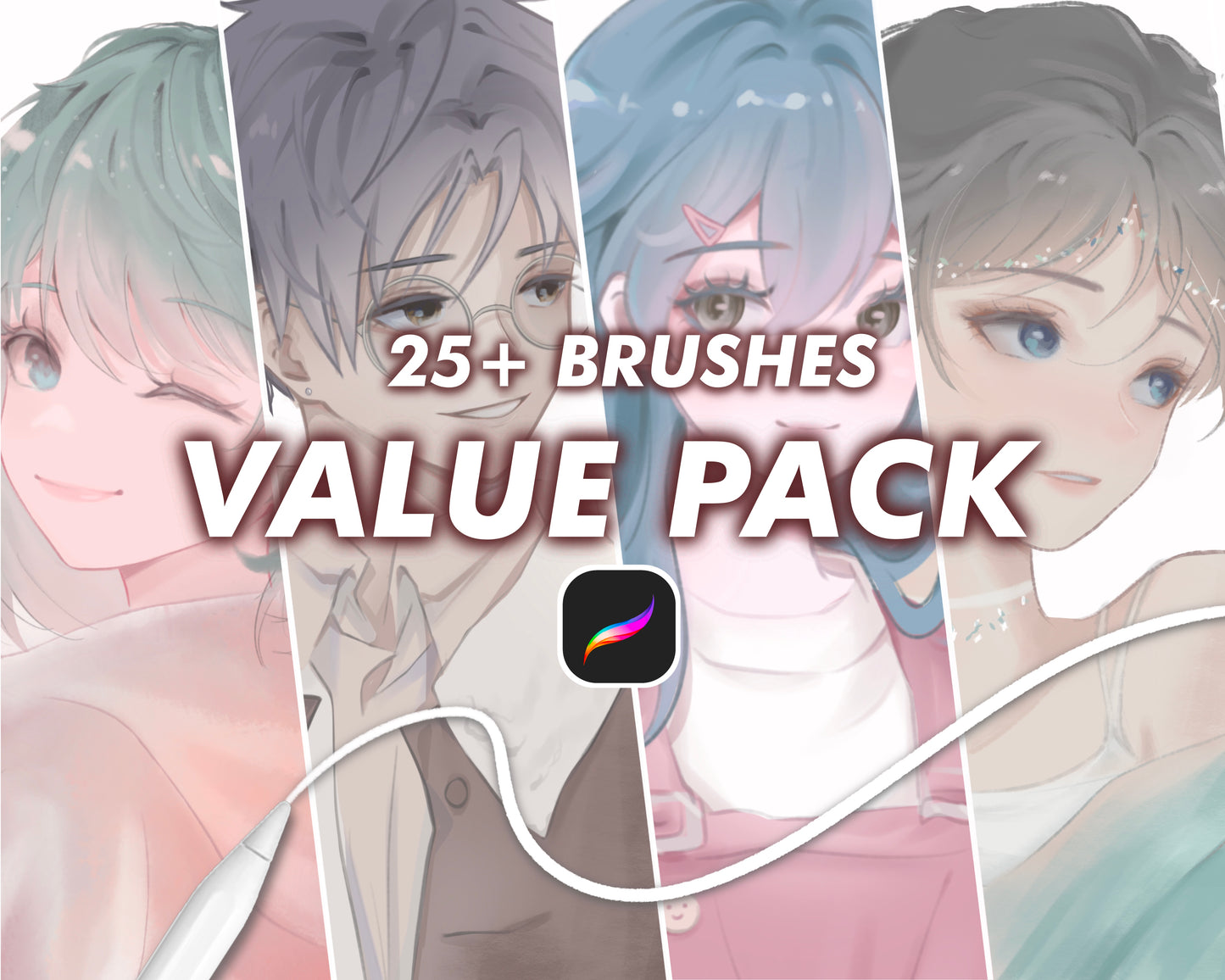 Soft Anime Style Procreate Brush Set