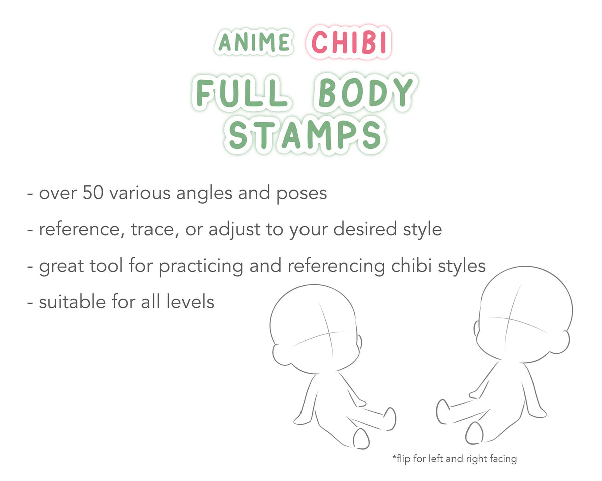 Anime Chibi Full Body Stamp Brush Set – viyaura