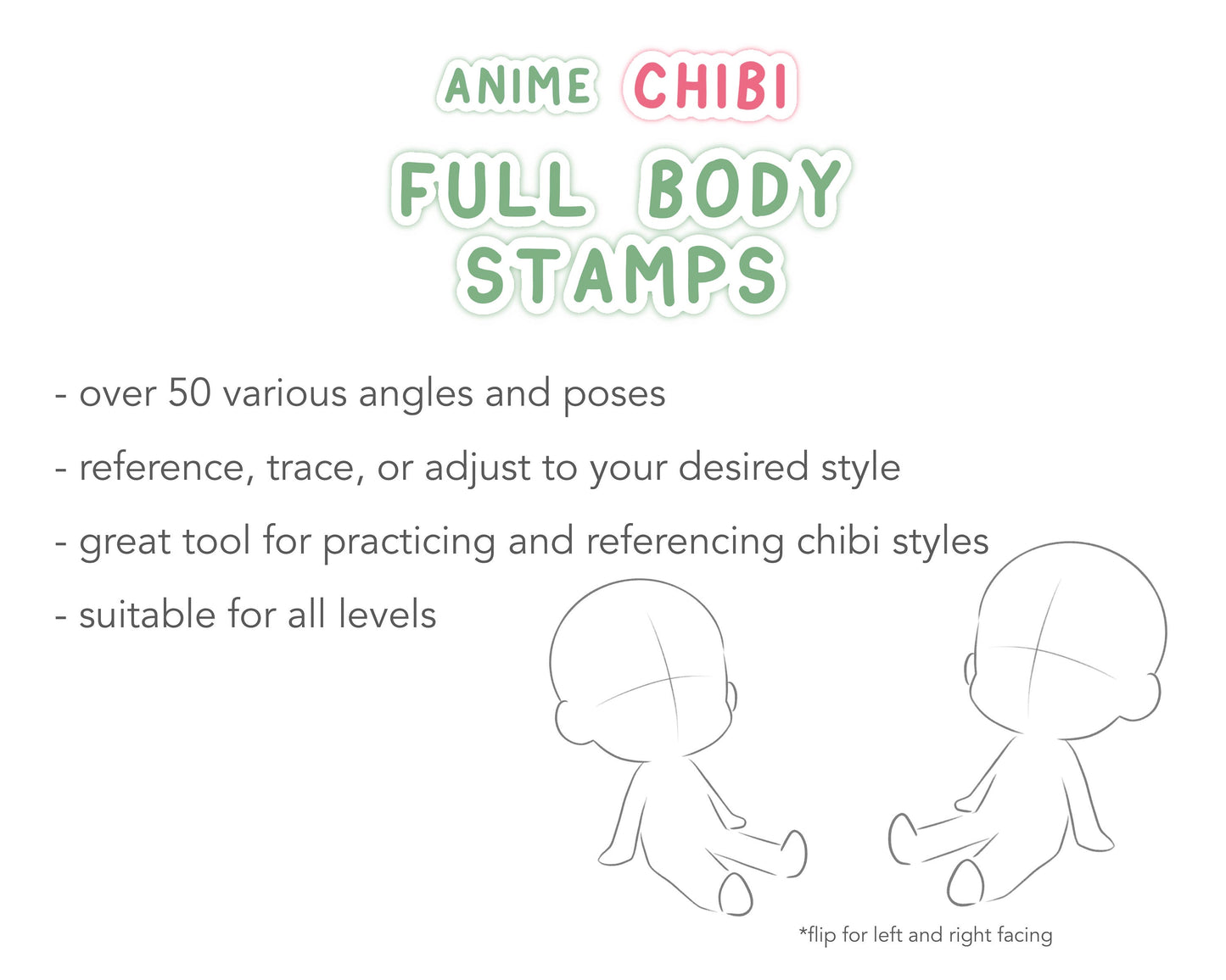 Anime Chibi Full Body Stamp Brush Set
