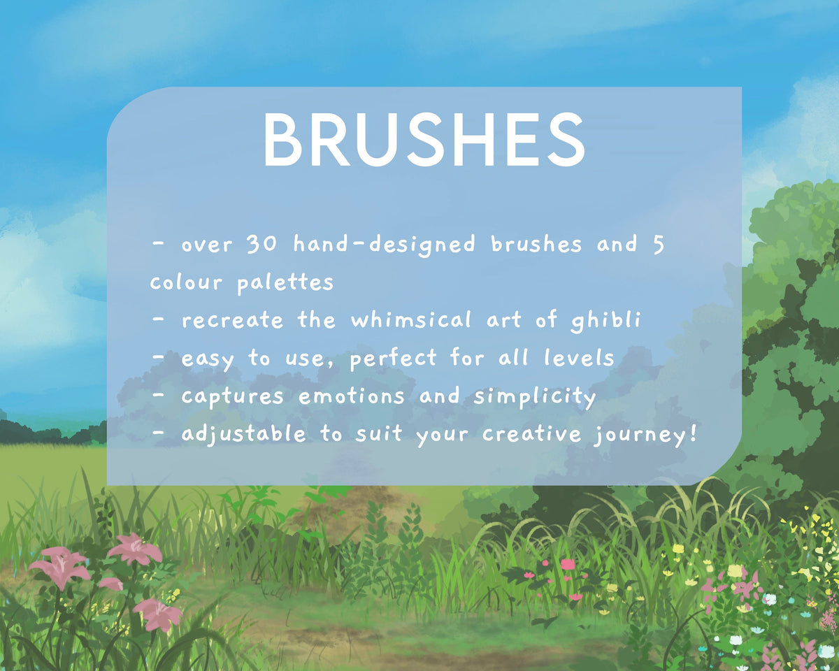 Ghibli Nature Anime Brush Set – viyaura