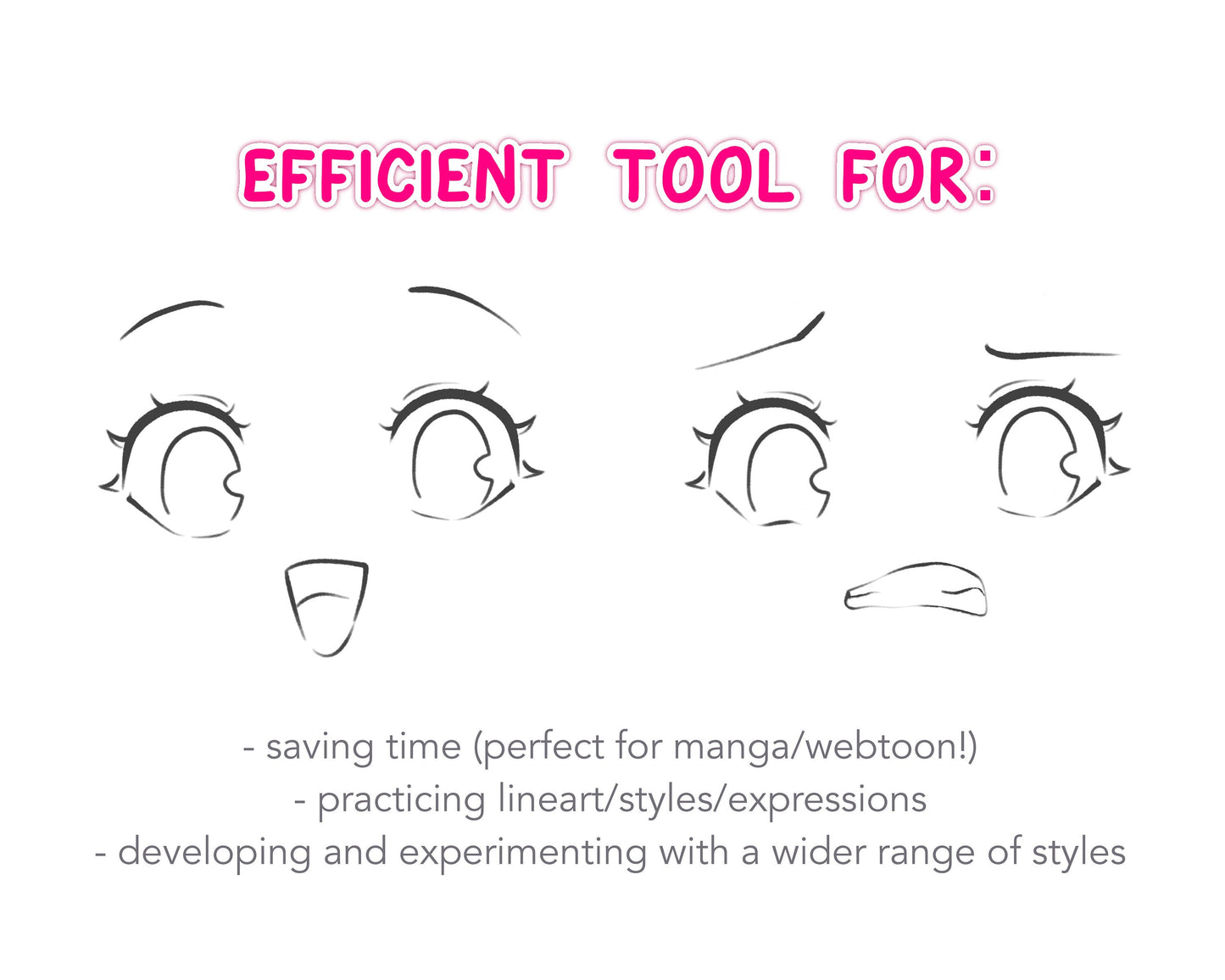 Soft Anime Style Eye Stamp Set
