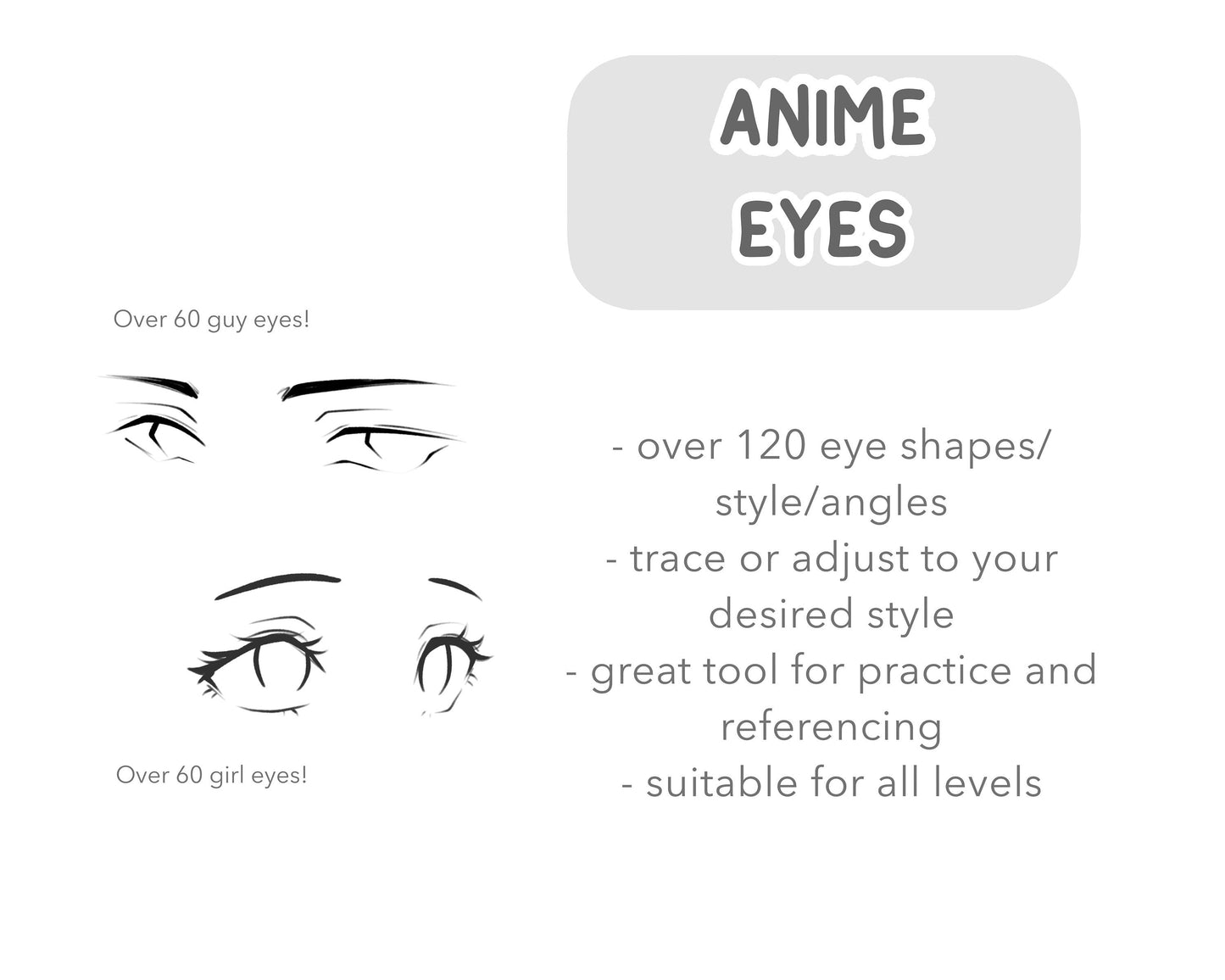 Soft Anime Style Eye Stamp Set